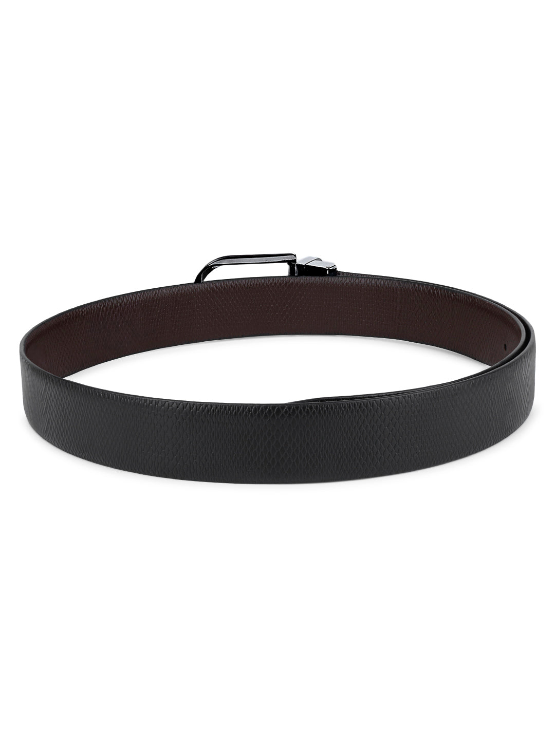 Men's Black & Brown Formal Italian Leather Reversible Belt For Men