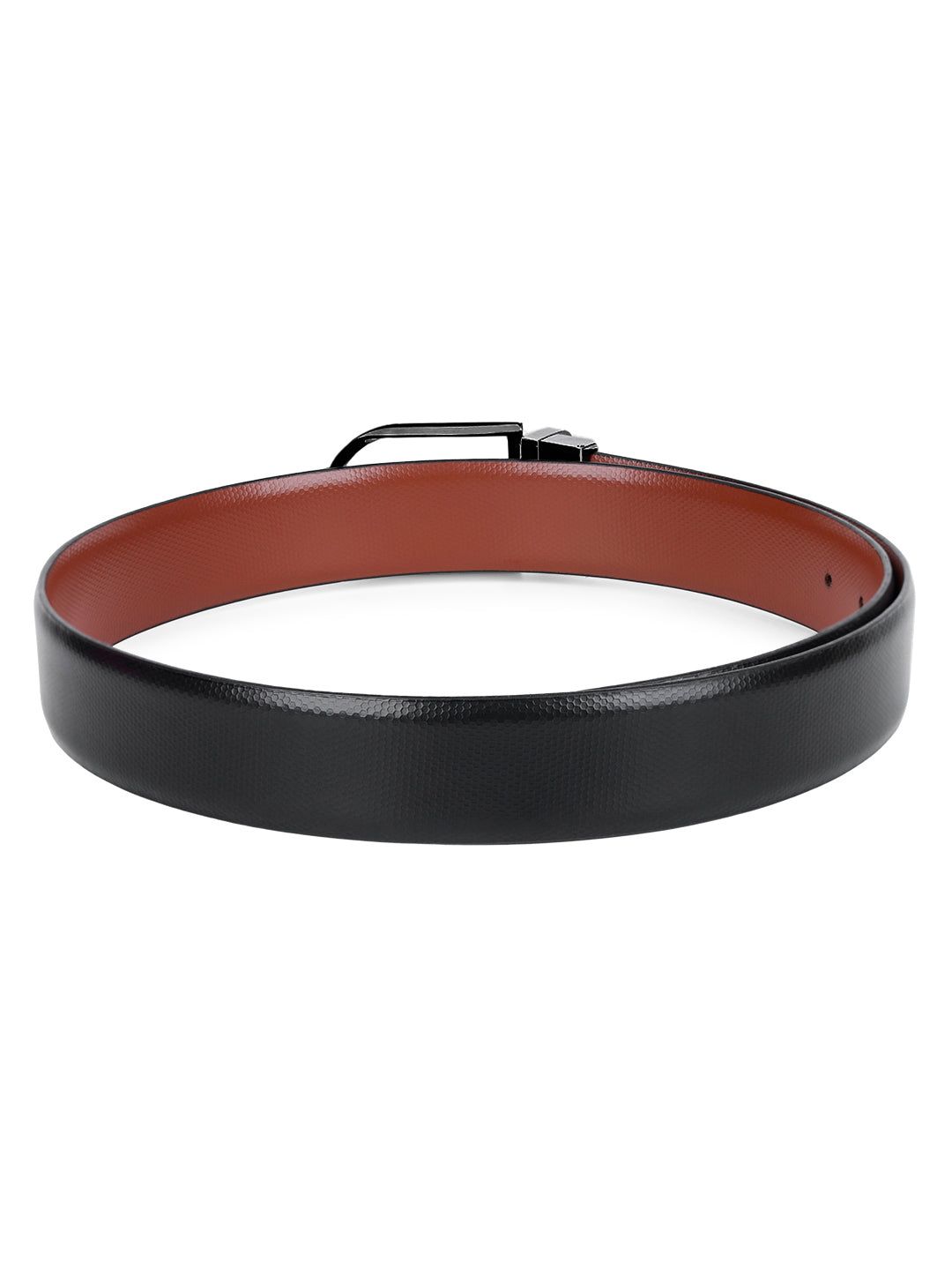 Men's Black & Brown Formal Italian Leather Reversible Belt For Men