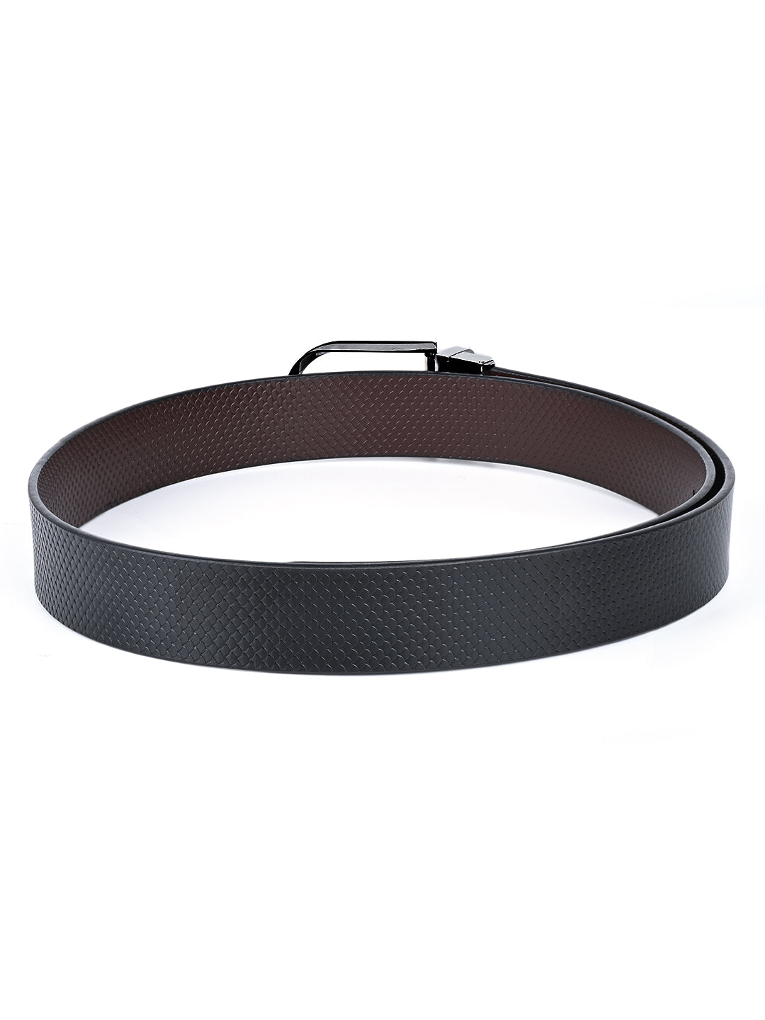 Men's Black & Brown Formal Italian Leather Reversible Belt For Men