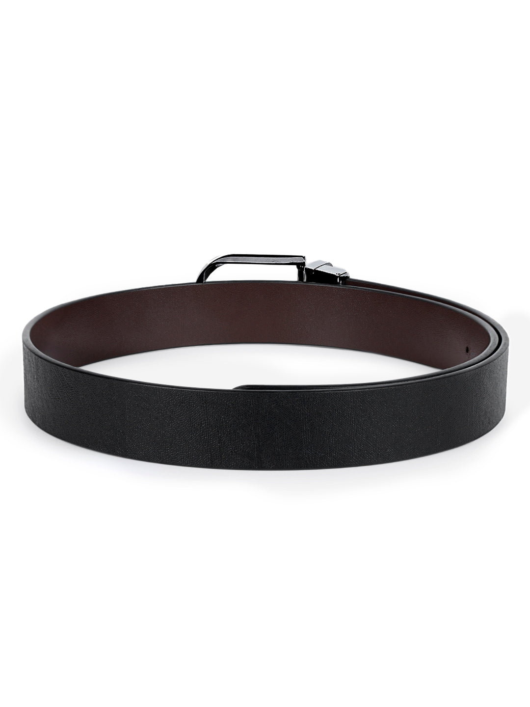 Men's Black & Brown Formal Italian Leather Reversible Belt For Men