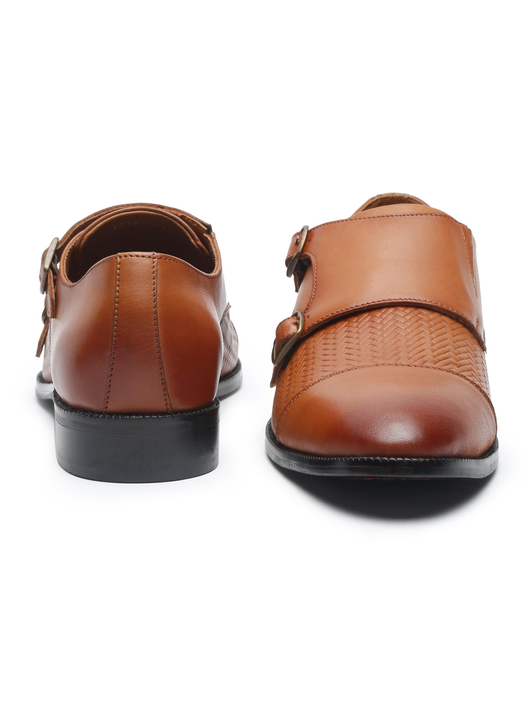 Handmade Premium Italian Leather Weaved Double Monks