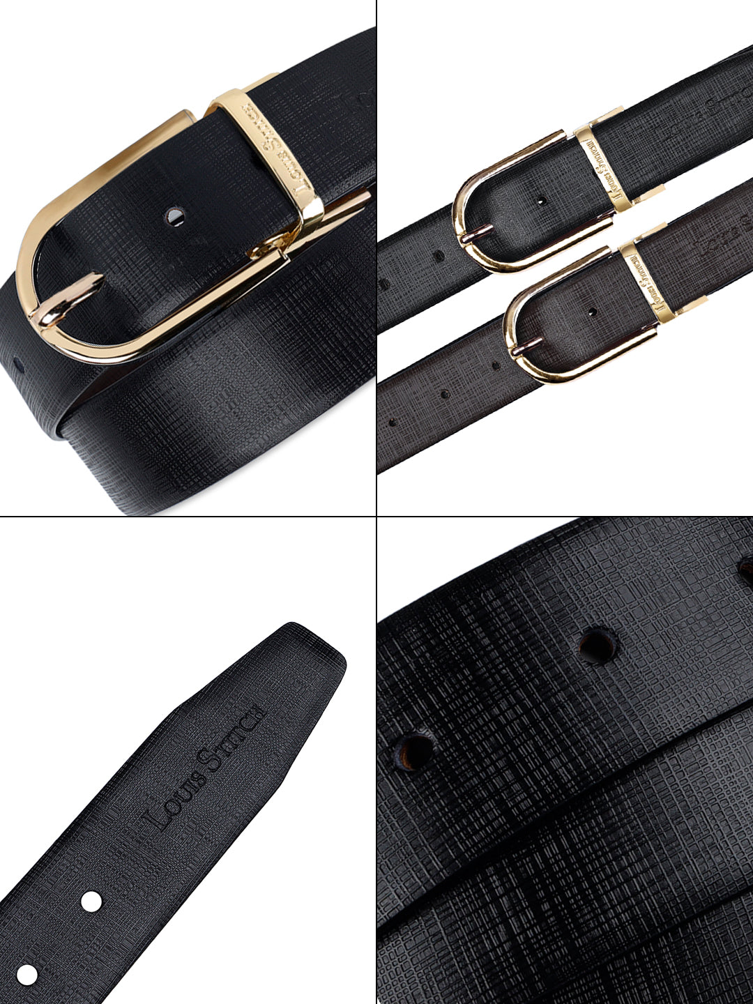 Handcrafted Spanish Leather Reversible Belt For Men