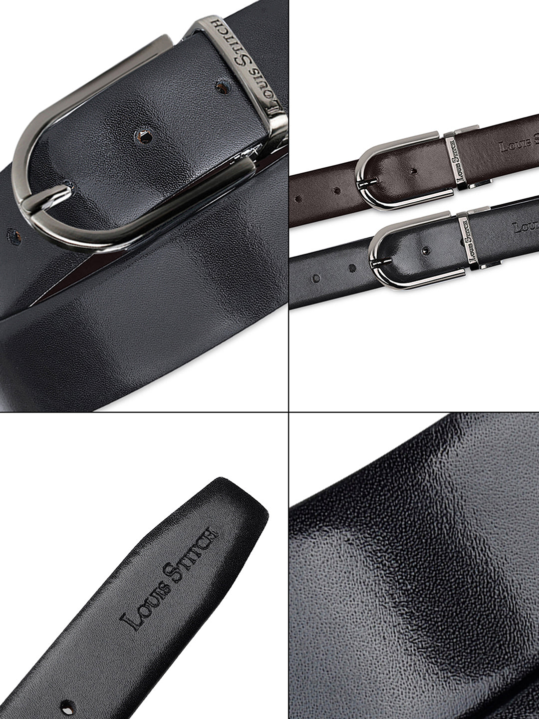 Handcrafted Spanish Leather Reversible Belt For Men