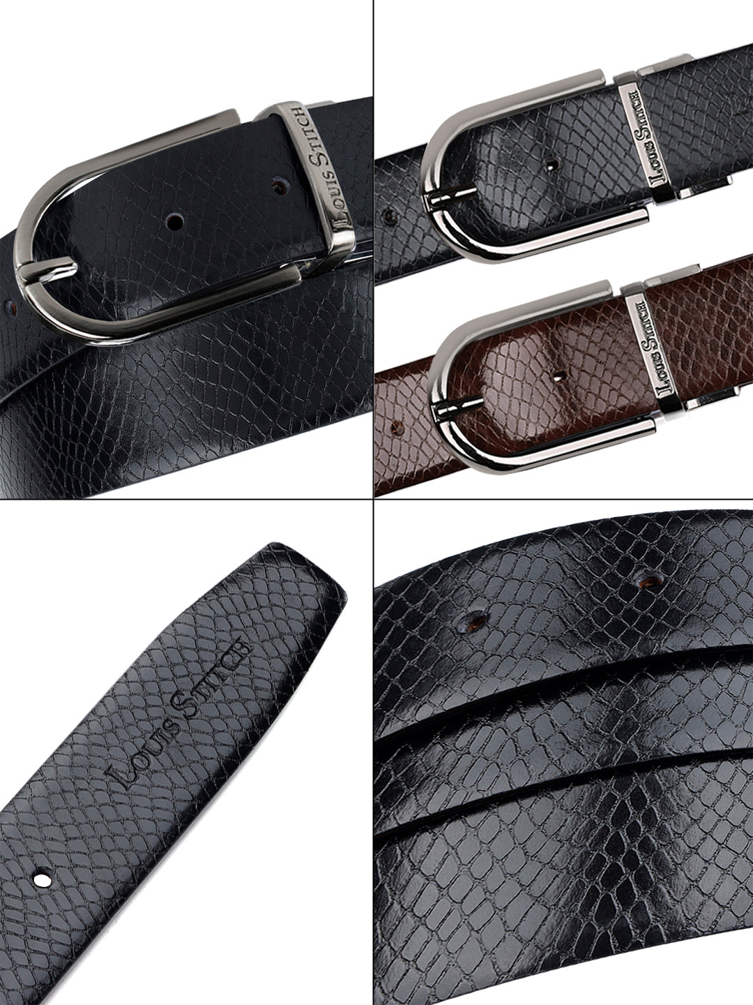 Handcrafted Spanish Leather Reversible Belt For Men