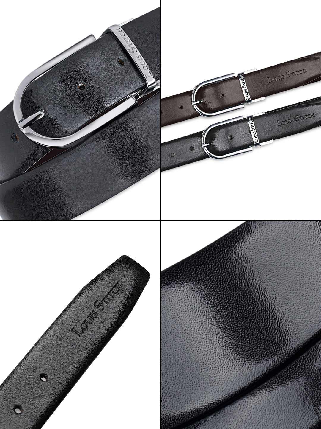 Handcrafted Spanish Leather Reversible Belt For Men