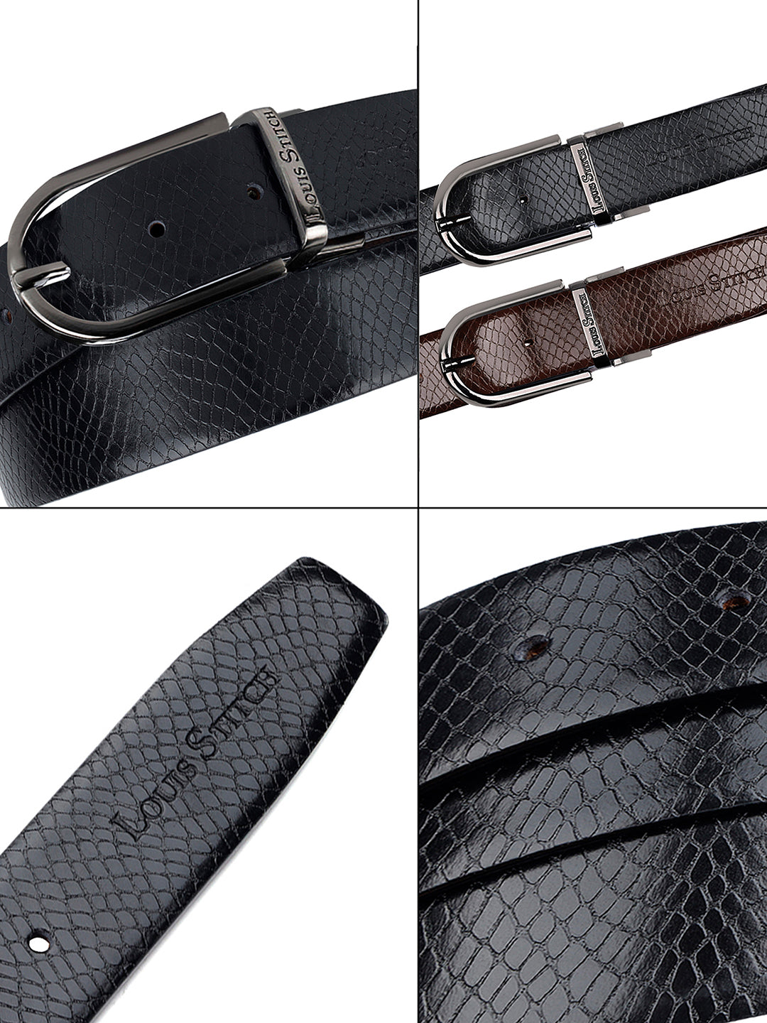 Handcrafted Spanish Leather Reversible Belt For Men