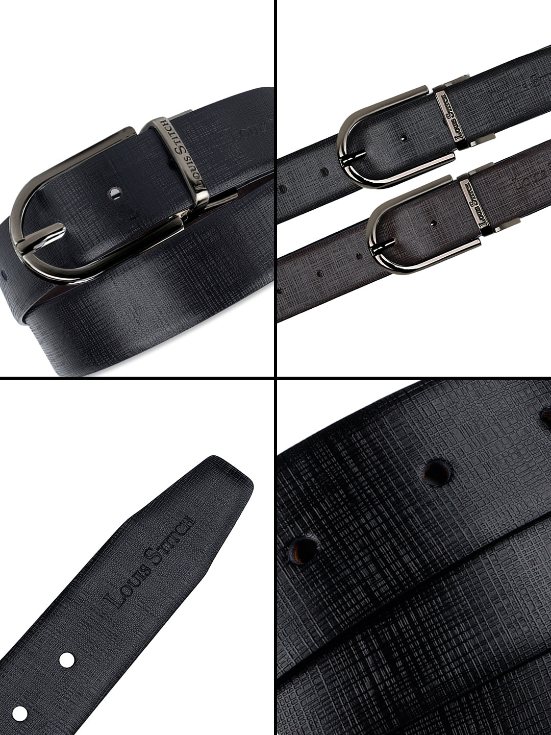 Handcrafted Spanish Leather Reversible Belt For Men