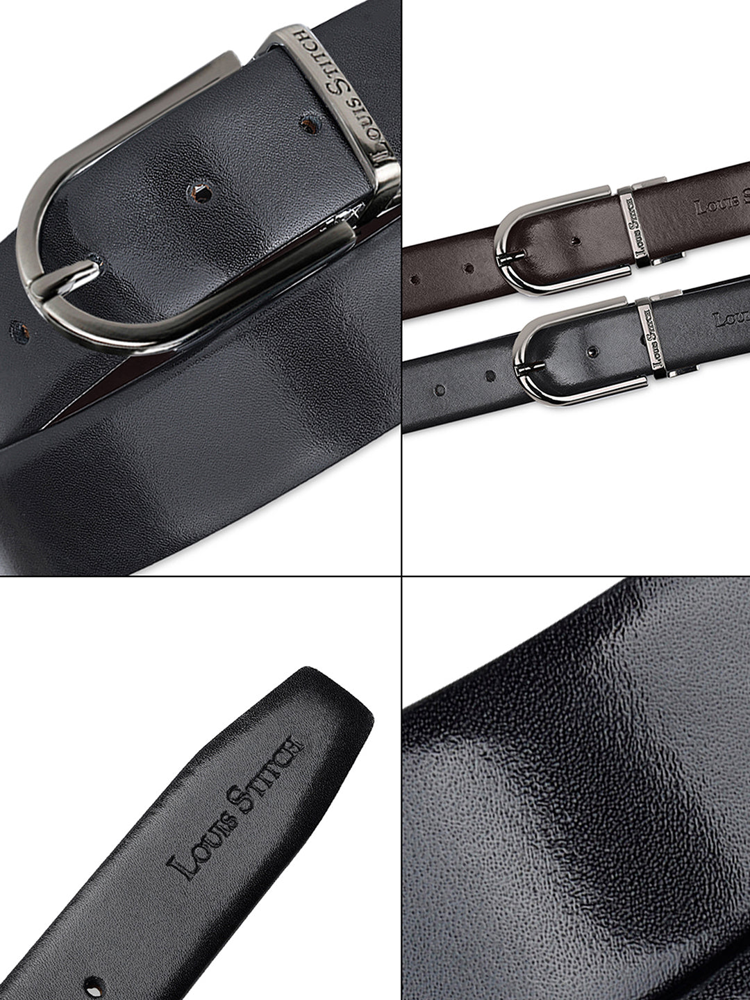 Handcrafted Spanish Leather Reversible Belt For Men