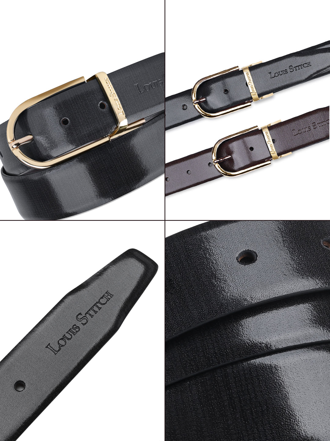 Handcrafted Spanish Leather Reversible Belt For Men