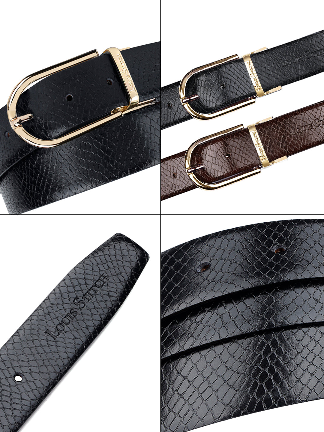 Handcrafted Spanish Leather Reversible Belt For Men