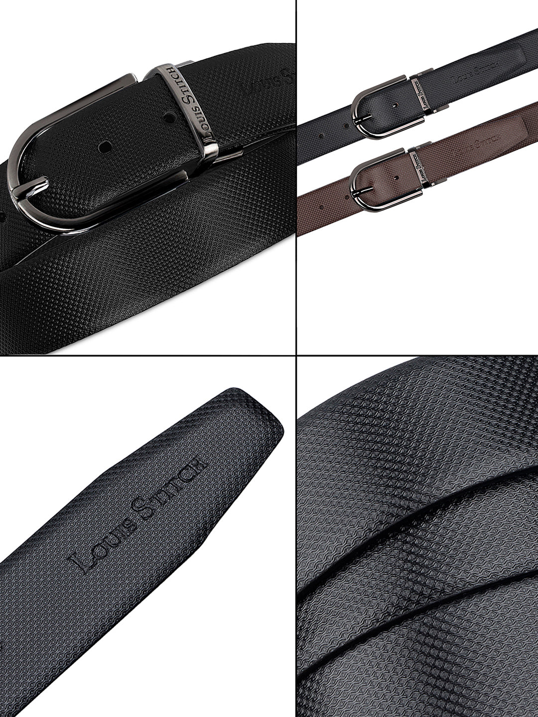 Handcrafted Spanish Leather Reversible Belt For Men