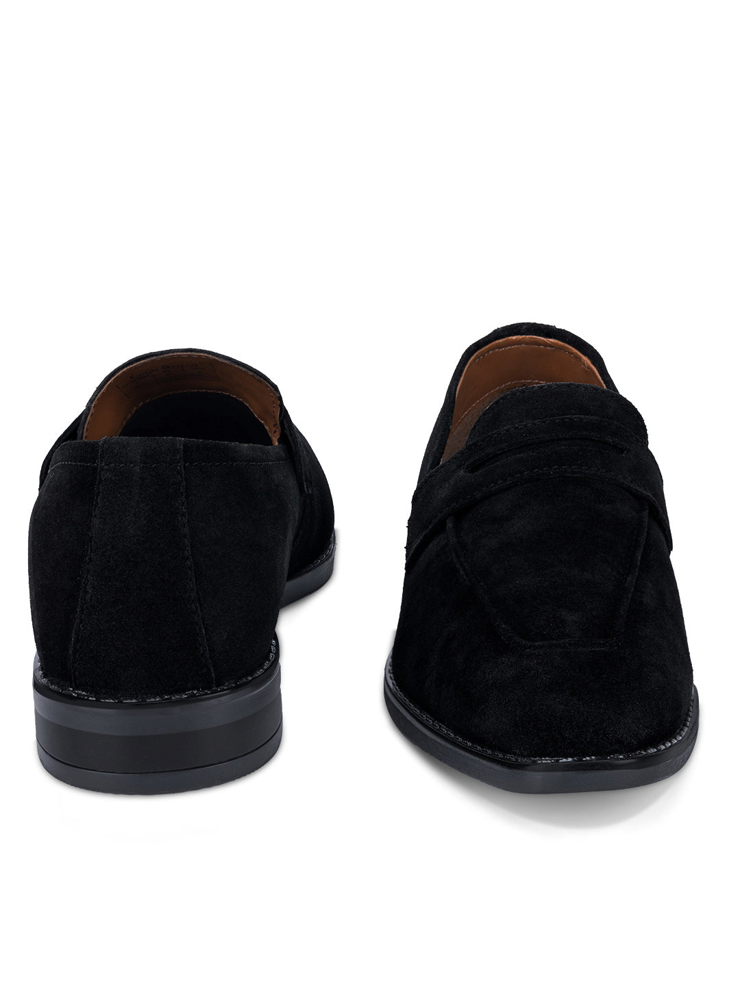 Jet Black Italian Suede Leather Moccasin Shoes