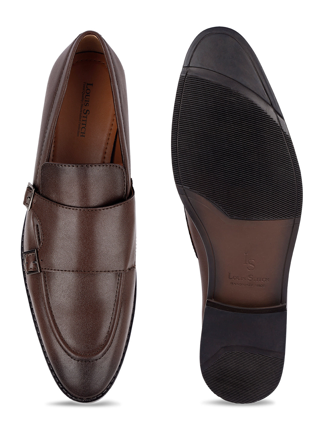 Men's Brunette Brown Slipon Style Comfortable Monks