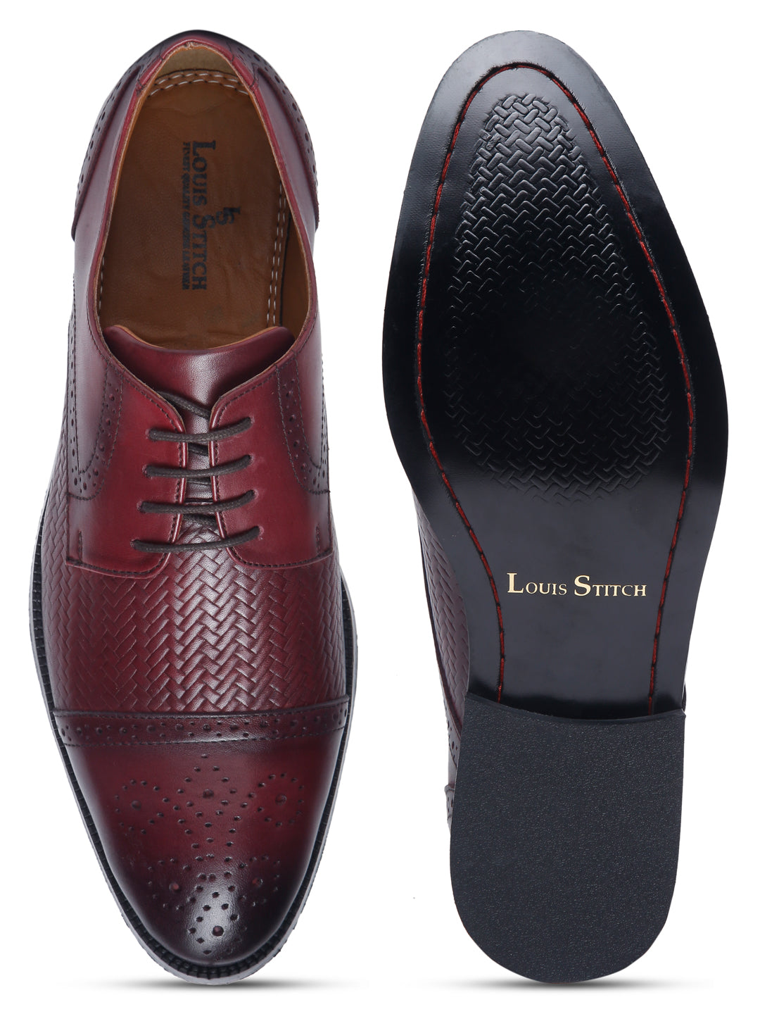 Handmade Premium Italian Leather Weaved Oxfords