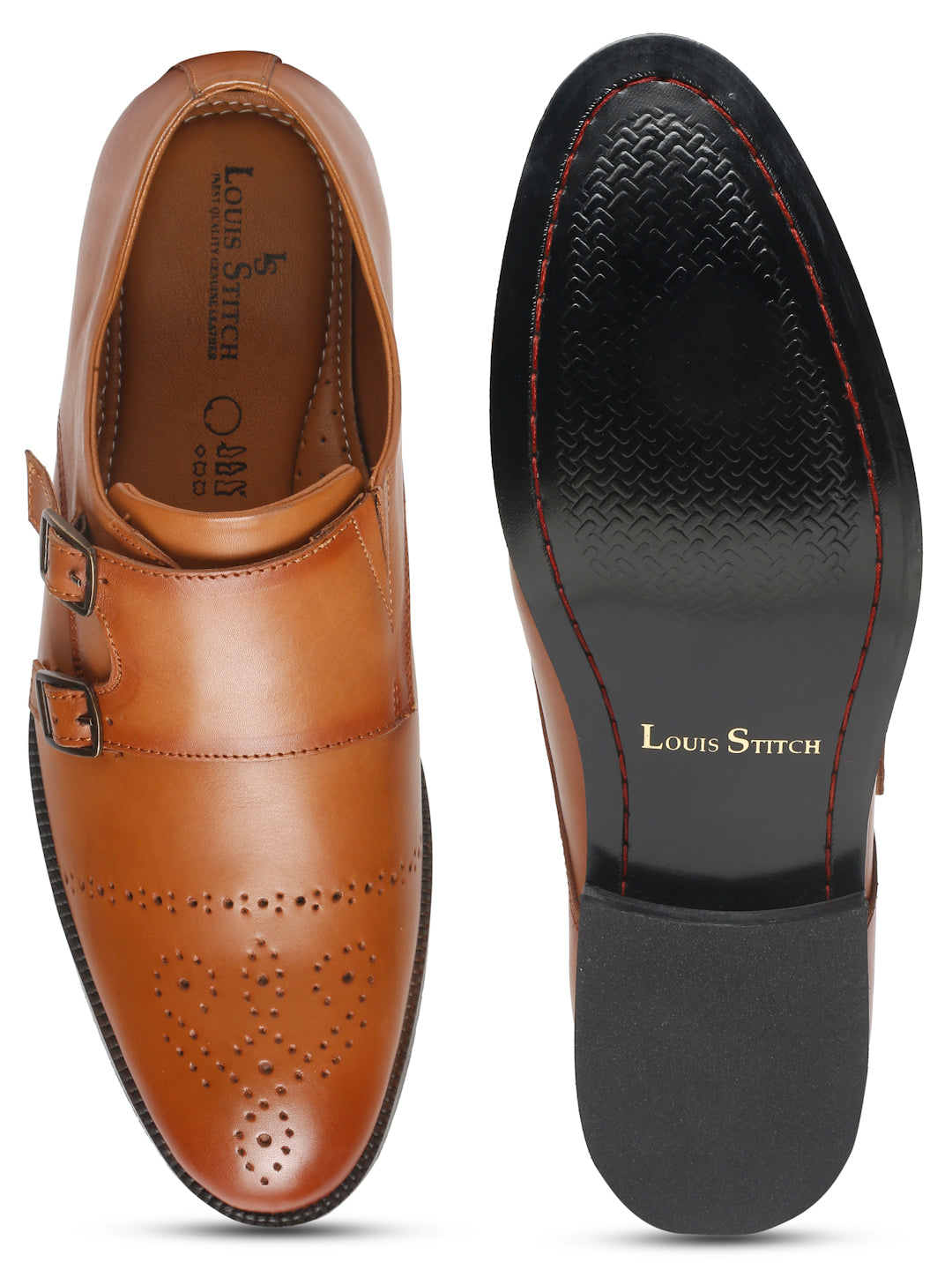 Handmade Premium Italian Leather Double Monks