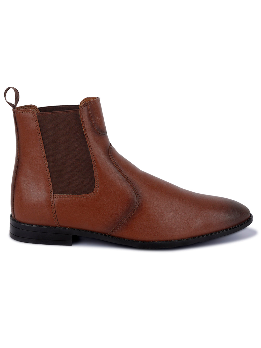 Russet Tan Dual Tone Handcrafted Chelsea Boots for Men