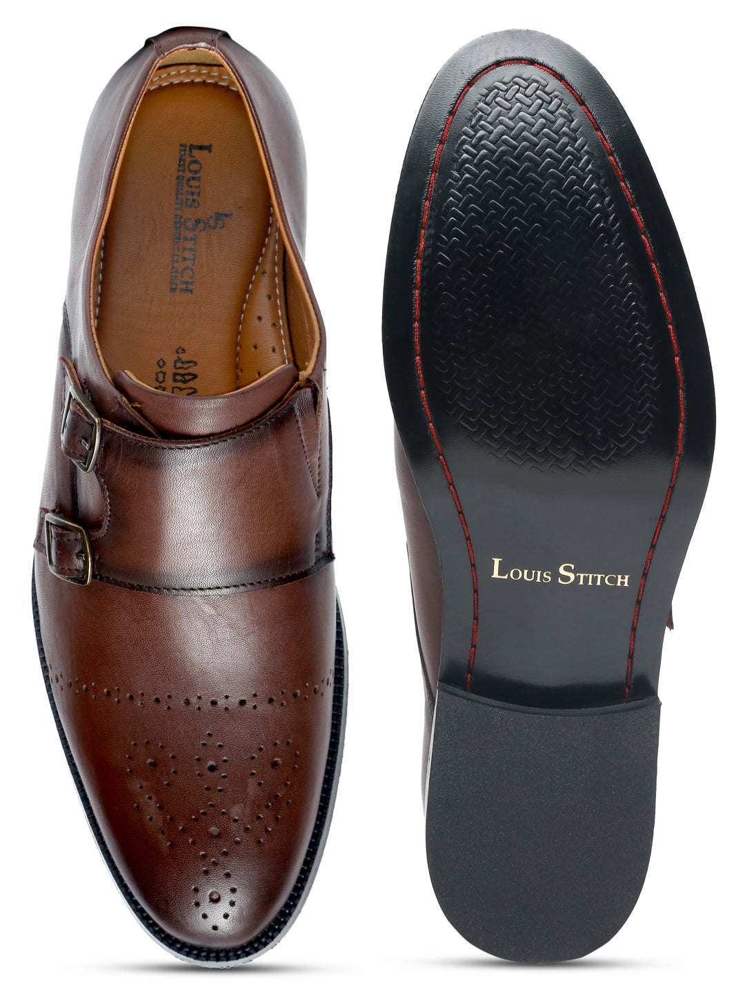 Handmade Premium Italian Leather Double Monks