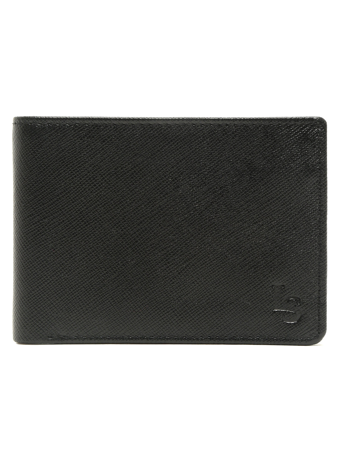 Jet Black Italian Saffiano Leather Wallet