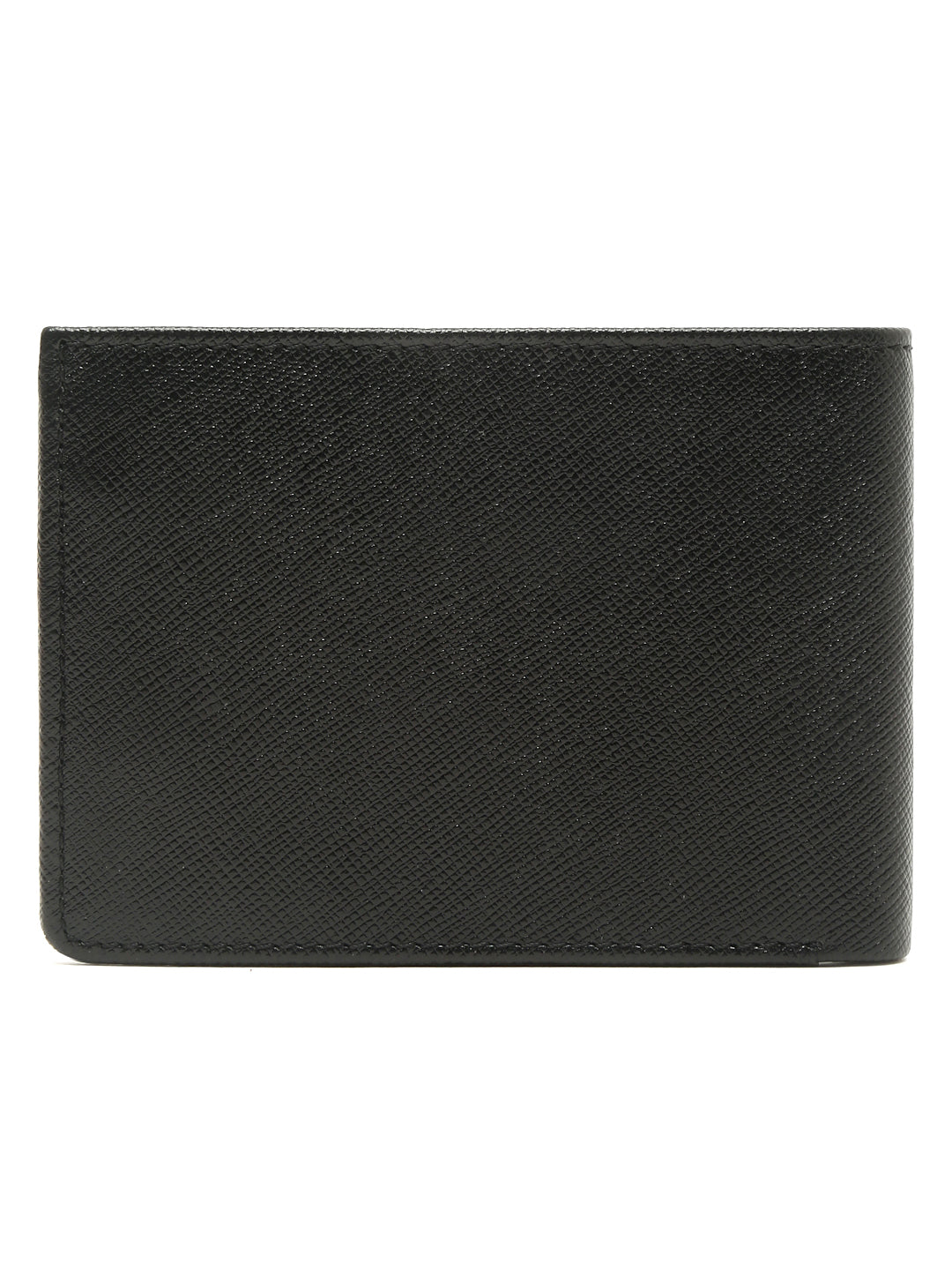 Jet Black Italian Saffiano Leather Wallet