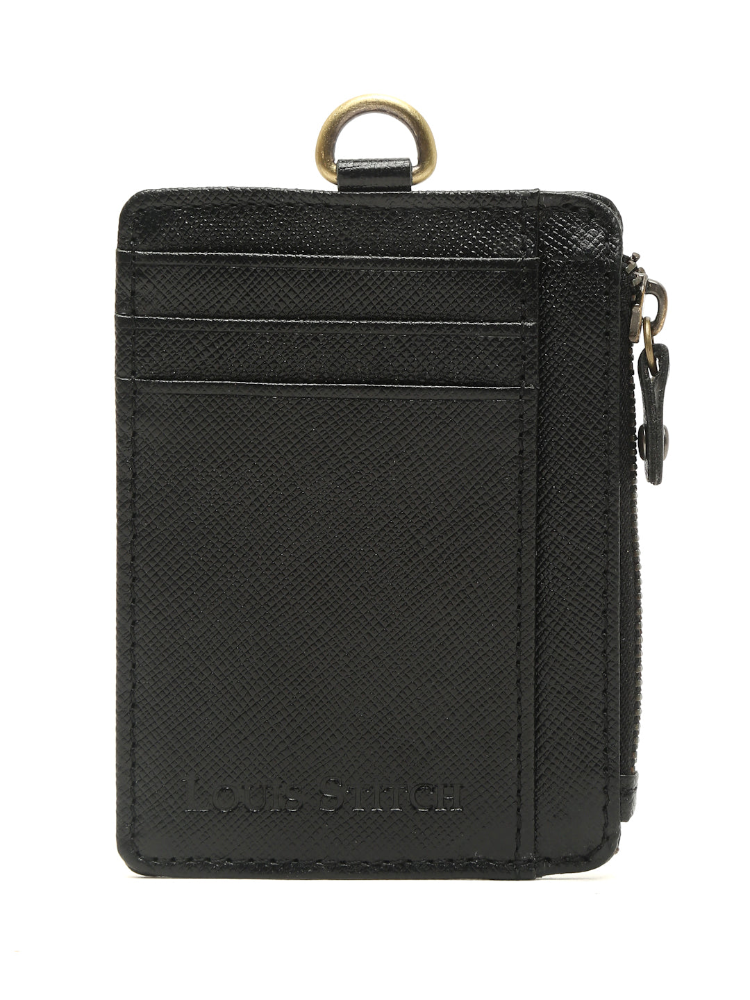 Jet Black Italian Saffiano Leather Wallet