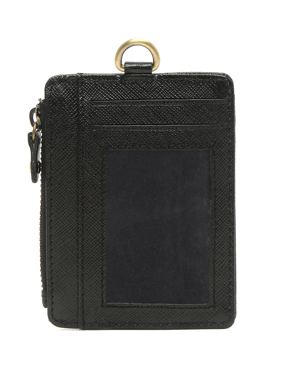 Jet Black Italian Saffiano Leather Wallet