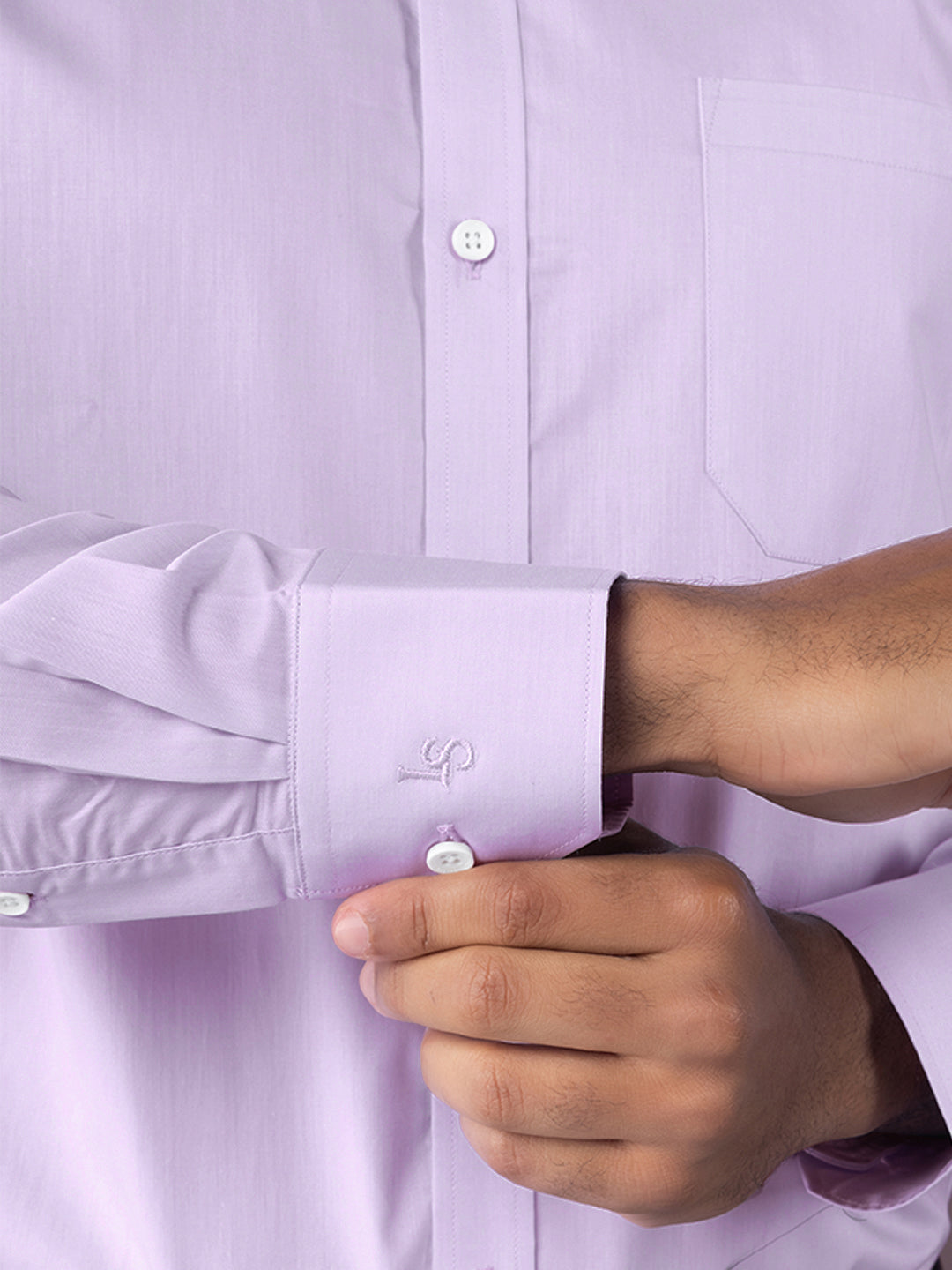 Men's Regular Fit Solid Purple Formal Shirt