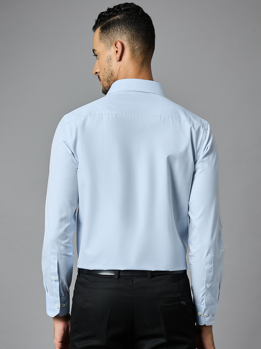 Men's Blue Full Sleeves Regular Fit Formal Shirt