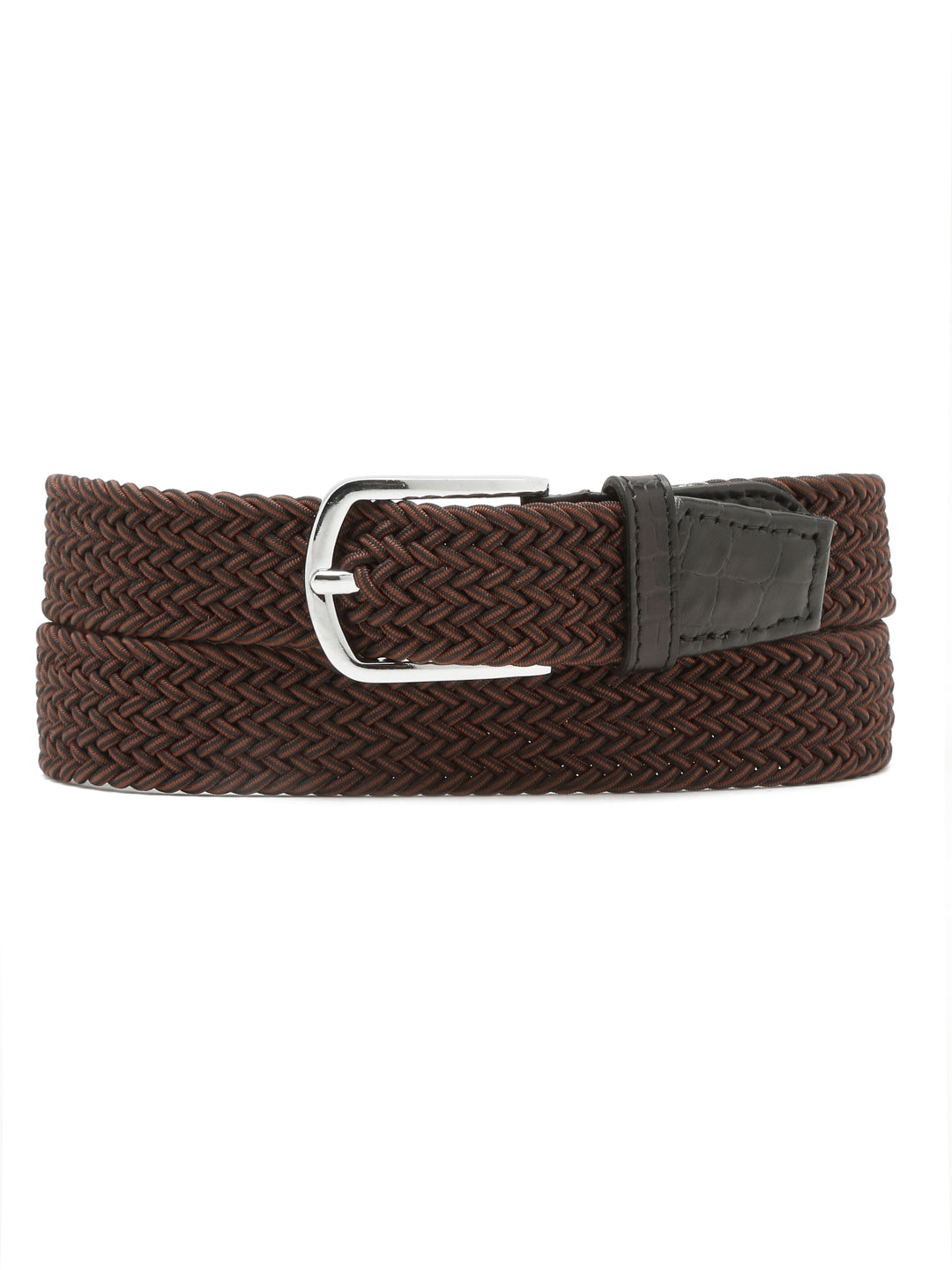 LOUIS STITCH Men's Braided Elastic Stretch Belt