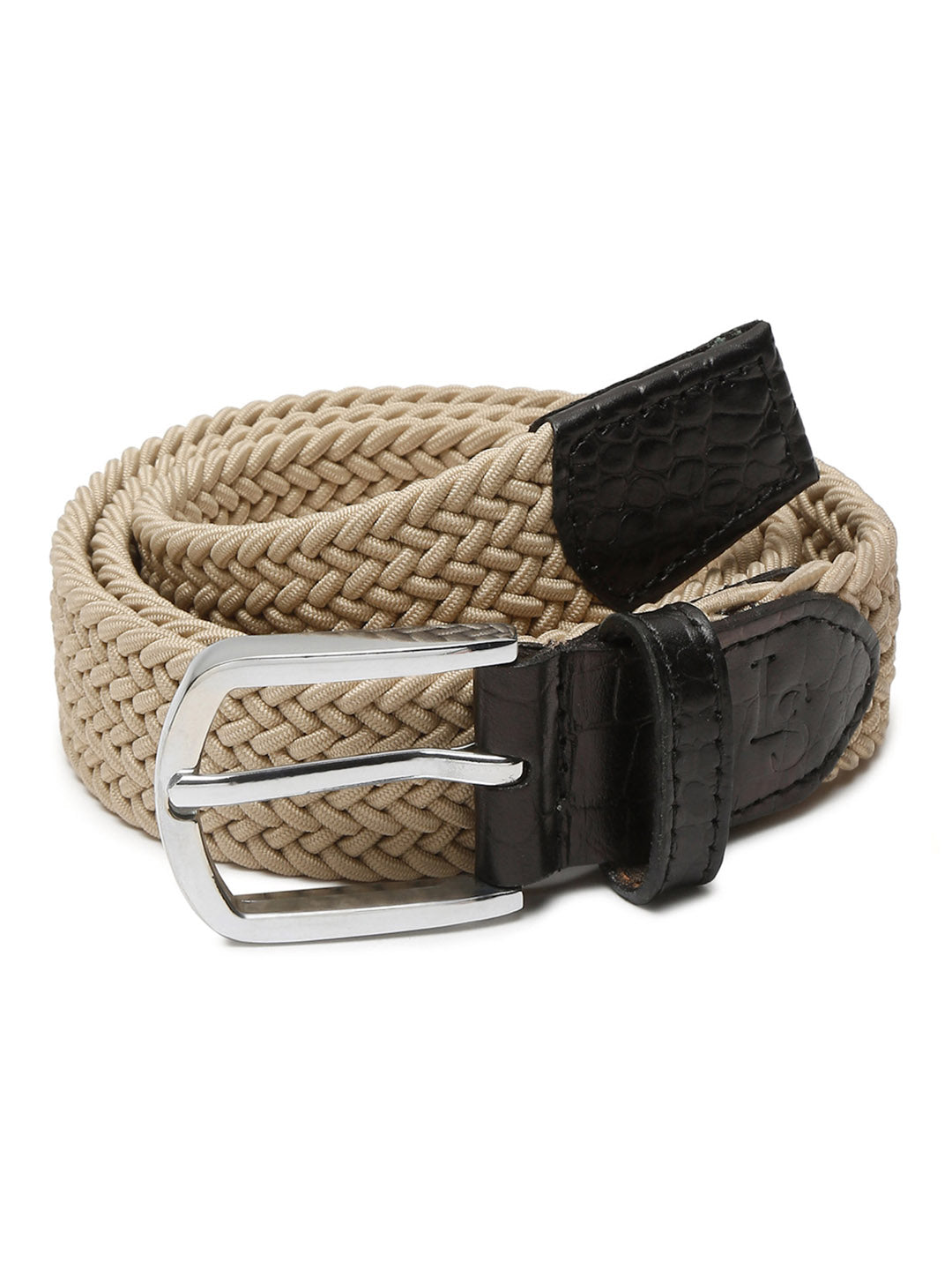 LOUIS STITCH Men's Braided Elastic Stretch Belt