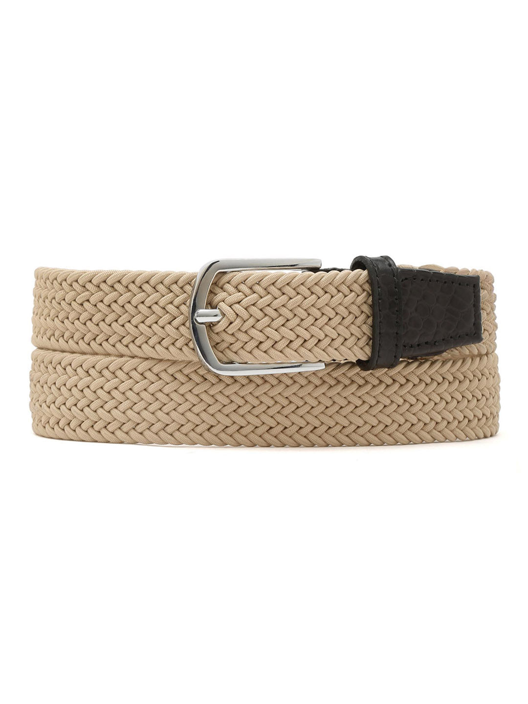 LOUIS STITCH Men's Braided Elastic Stretch Belt