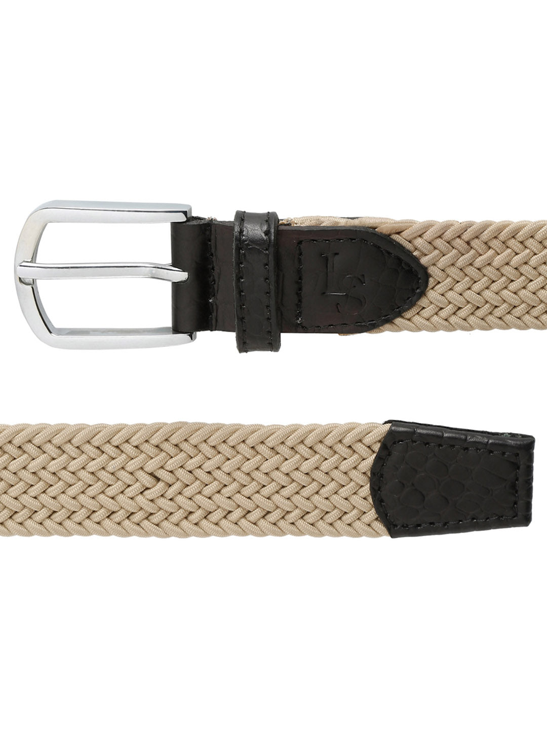 LOUIS STITCH Men's Braided Elastic Stretch Belt