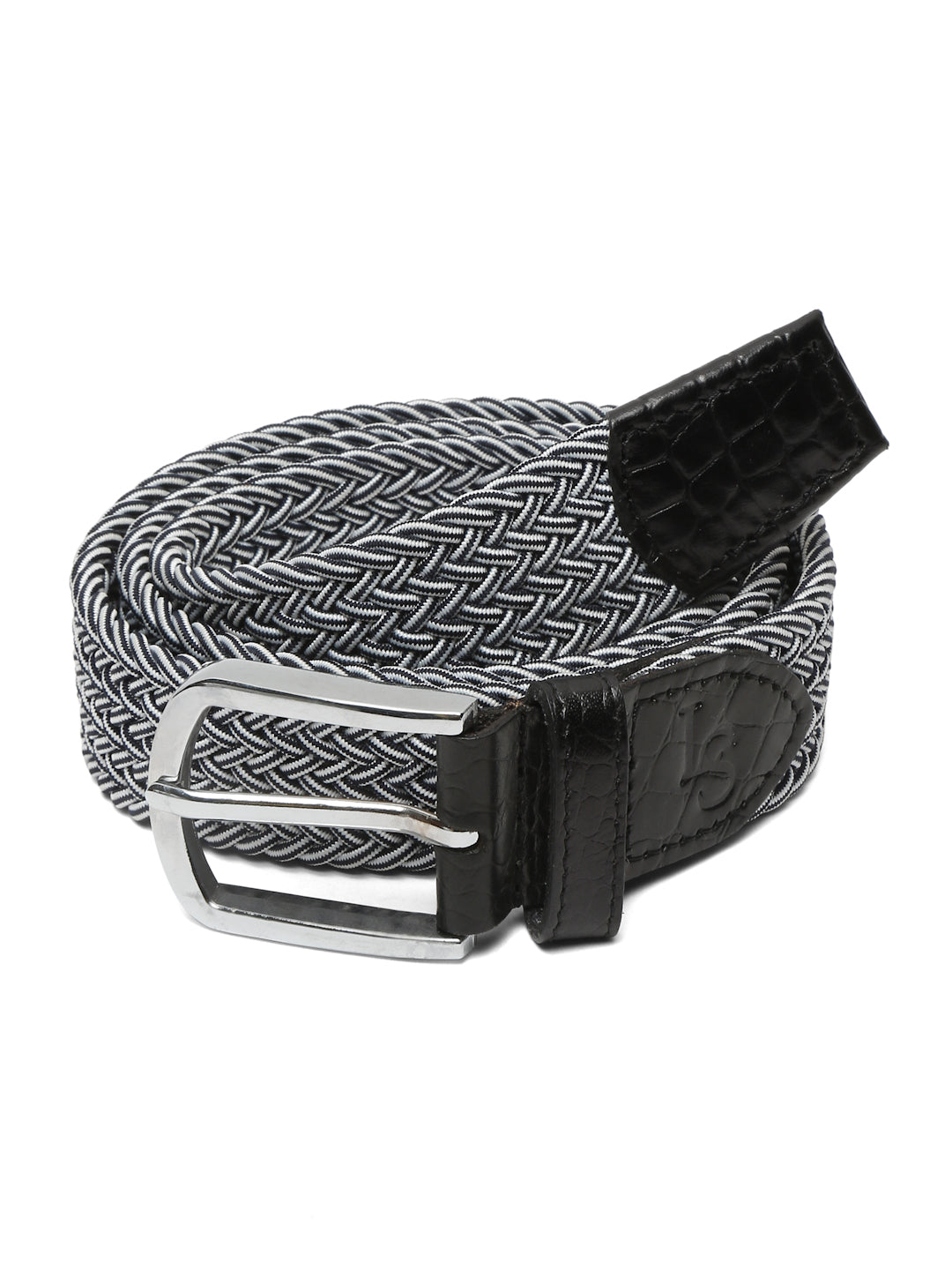 LOUIS STITCH Men's Braided Elastic Stretch Belt