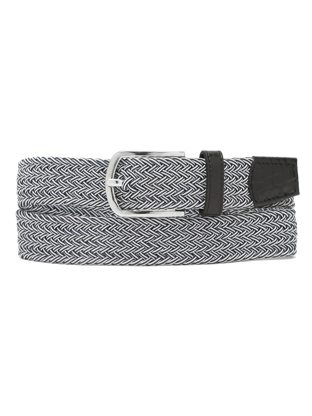 LOUIS STITCH Men's Braided Elastic Stretch Belt