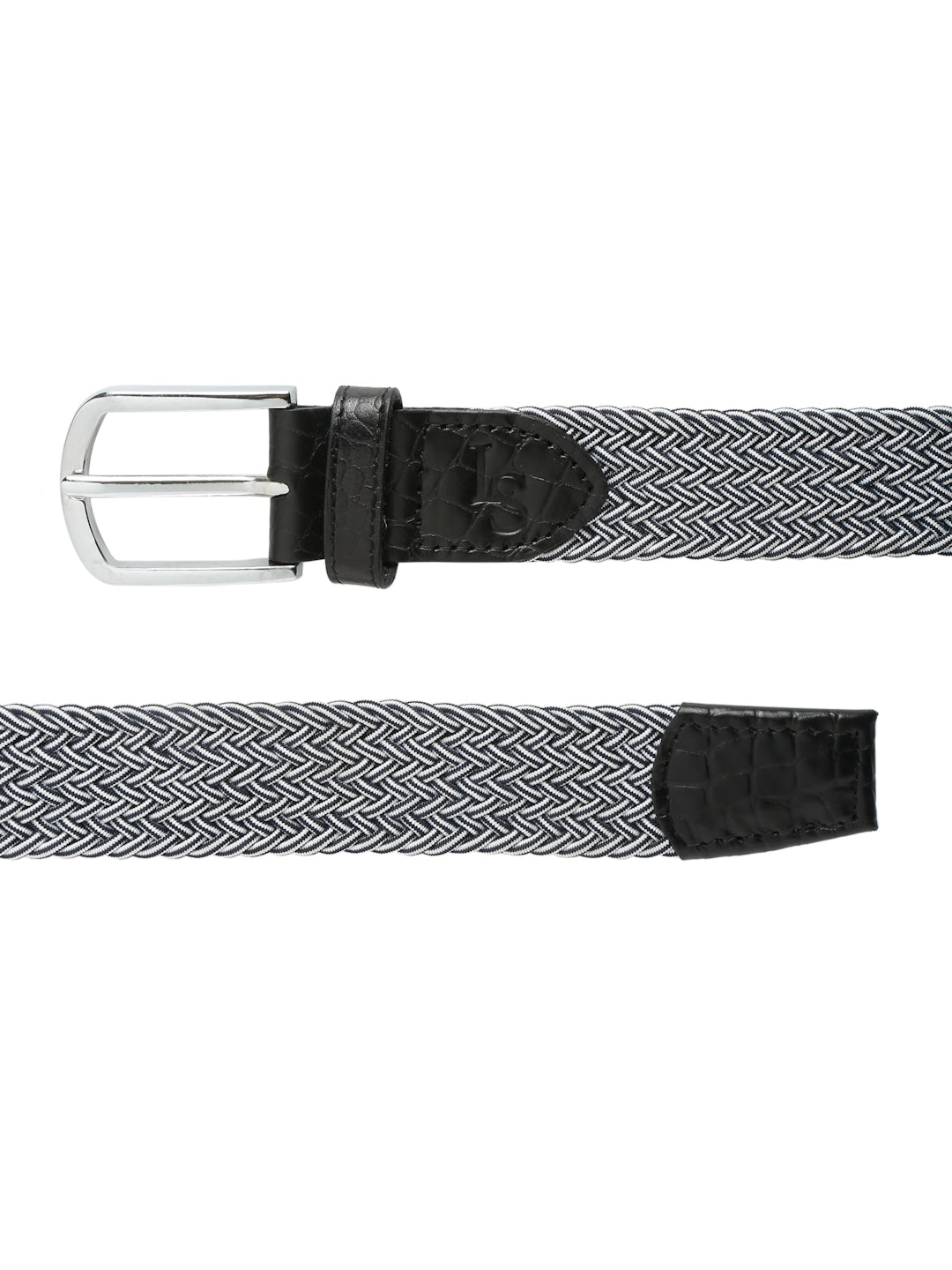 LOUIS STITCH Men's Braided Elastic Stretch Belt