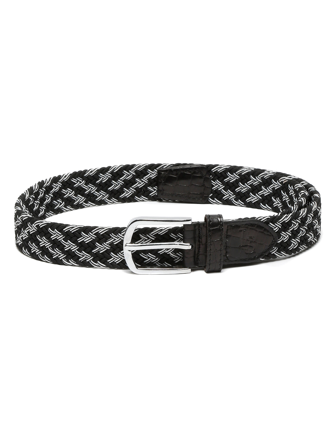 LOUIS STITCH Men's Braided Elastic Stretch Belt