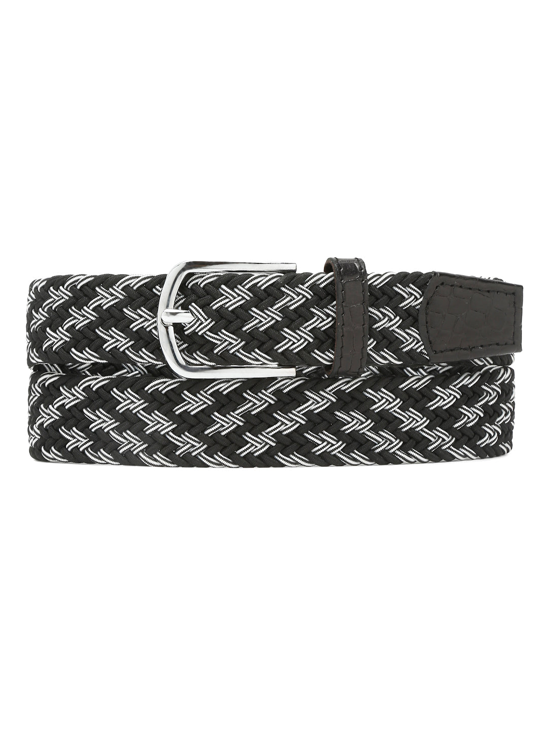 LOUIS STITCH Men's Braided Elastic Stretch Belt