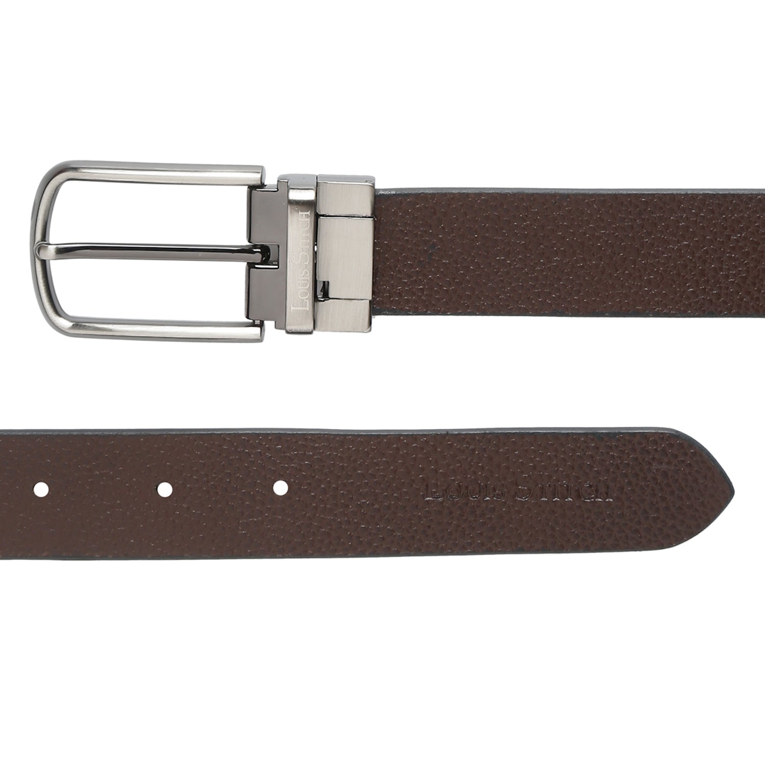 Men's Black & Brown Formal Italian Leather Reversible Belt For Men