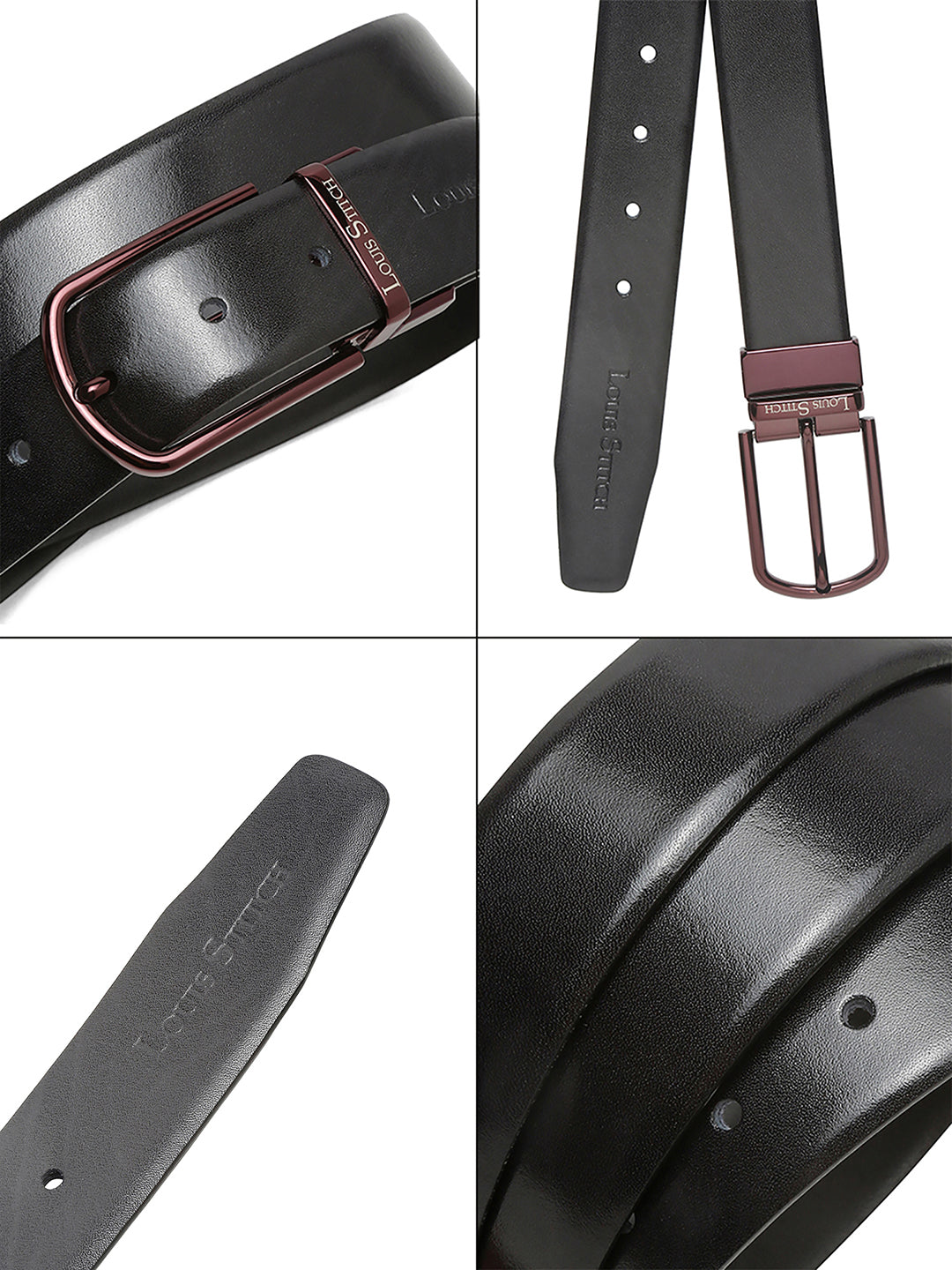 Handcrafted Spanish Leather Reversible Belt For Men