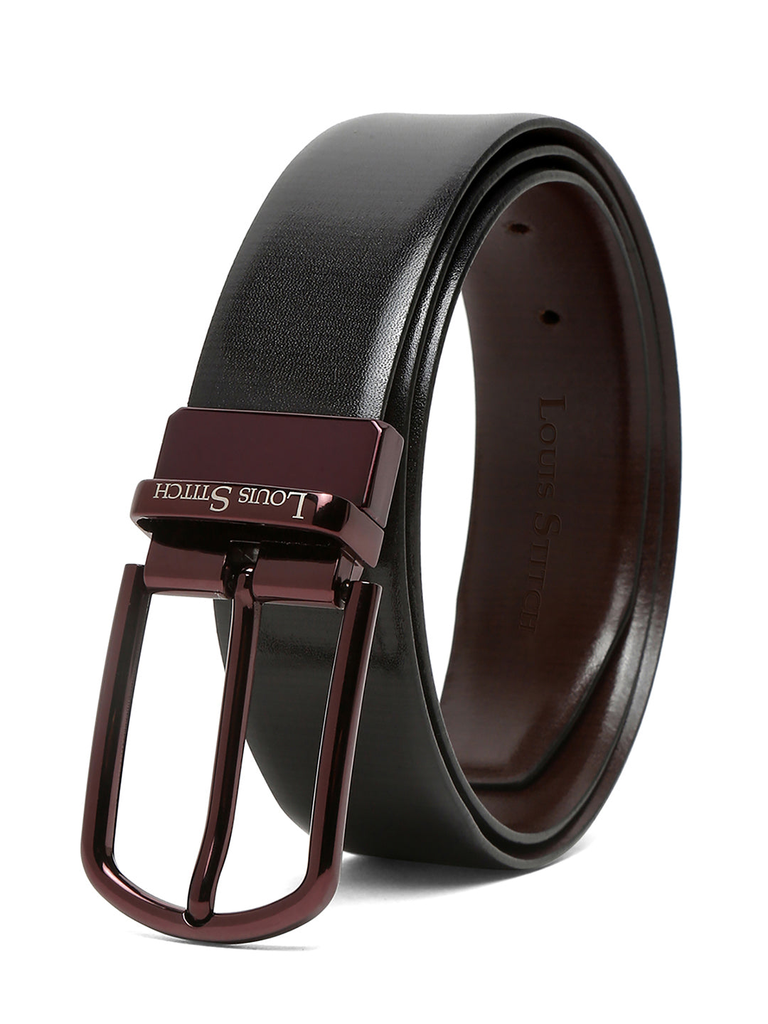 Handcrafted Spanish Leather Reversible Belt For Men