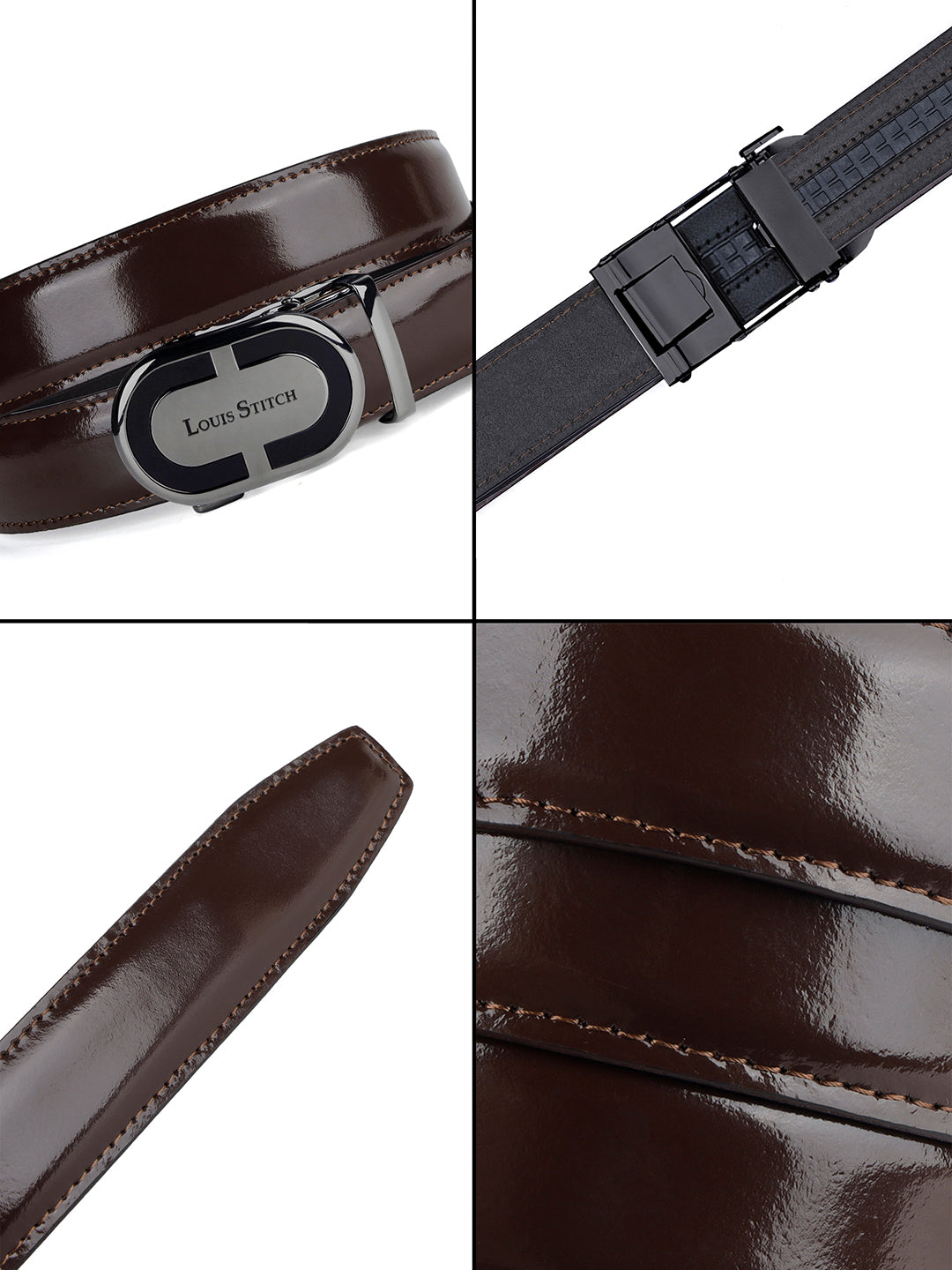 Handcrafted Leather Auto Lock Formal Belt For Men