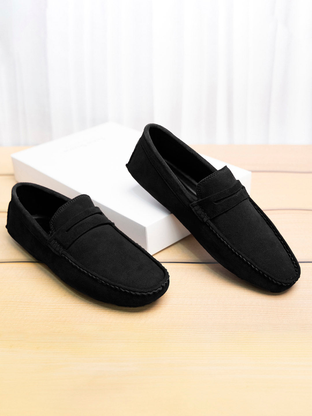 Handmade Italian Suede Leather Penny Loafers