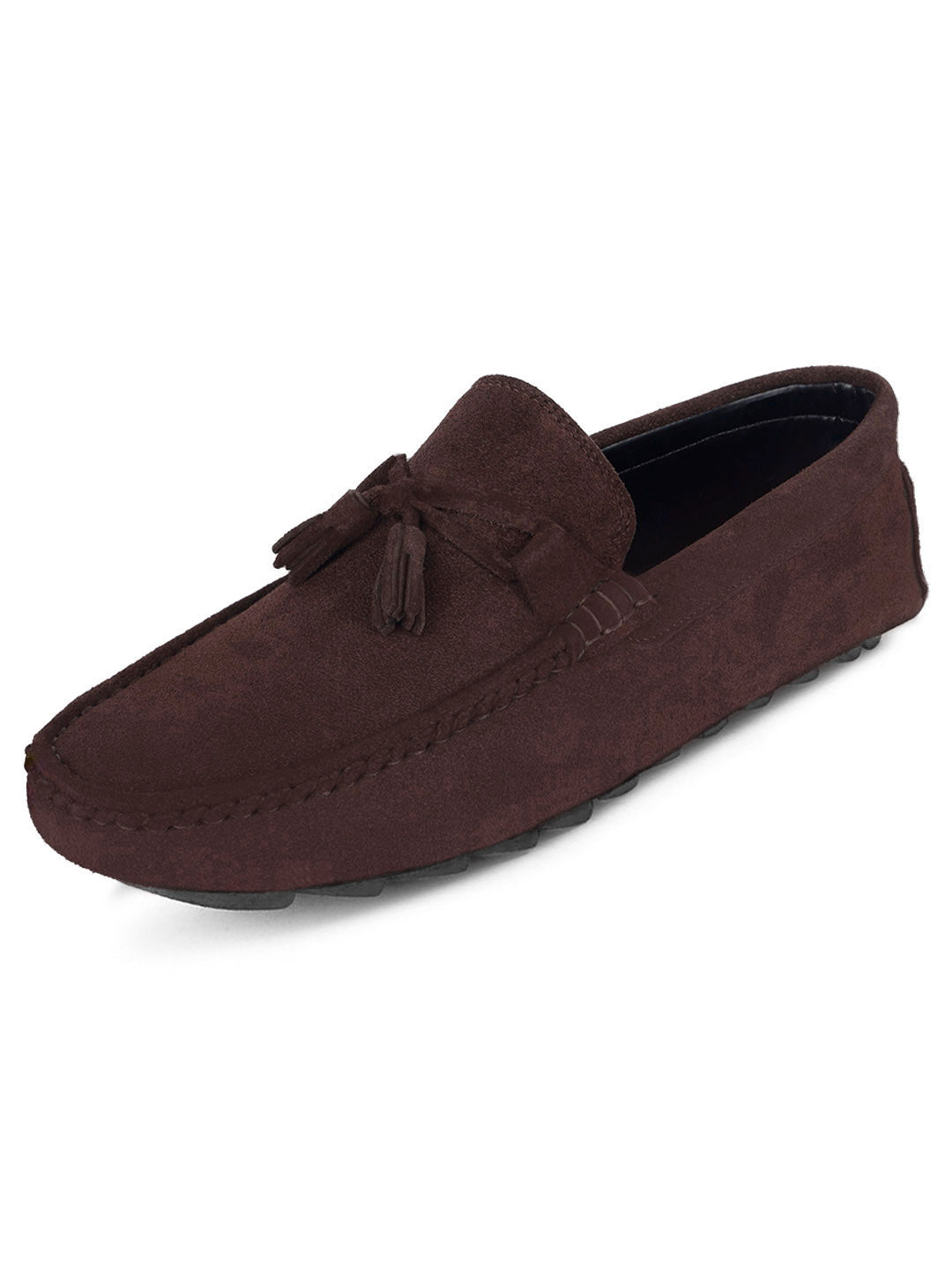 Handmade Italian Suede Leather Penny Tassel Loafers