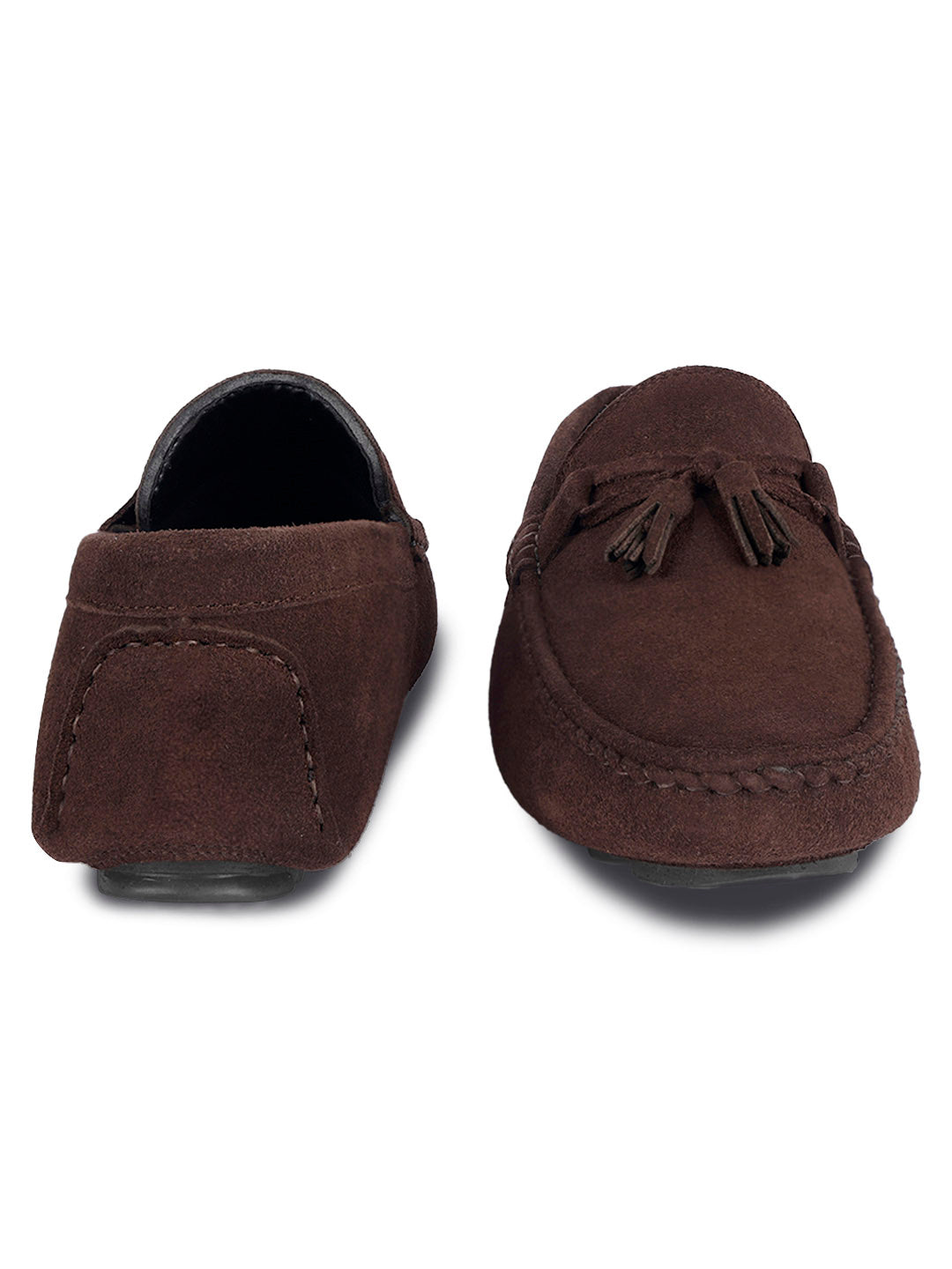 Handmade Italian Suede Leather Penny Tassel Loafers