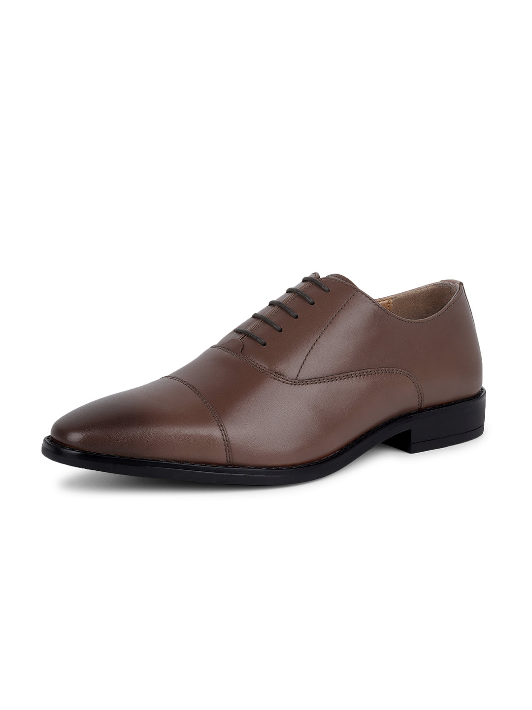 Italian Crust Leather Derby Federal Blue Shoes for Men