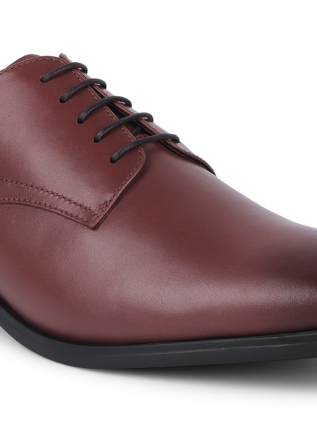 Italian Leather Derby Russet Tan Shoes for Men