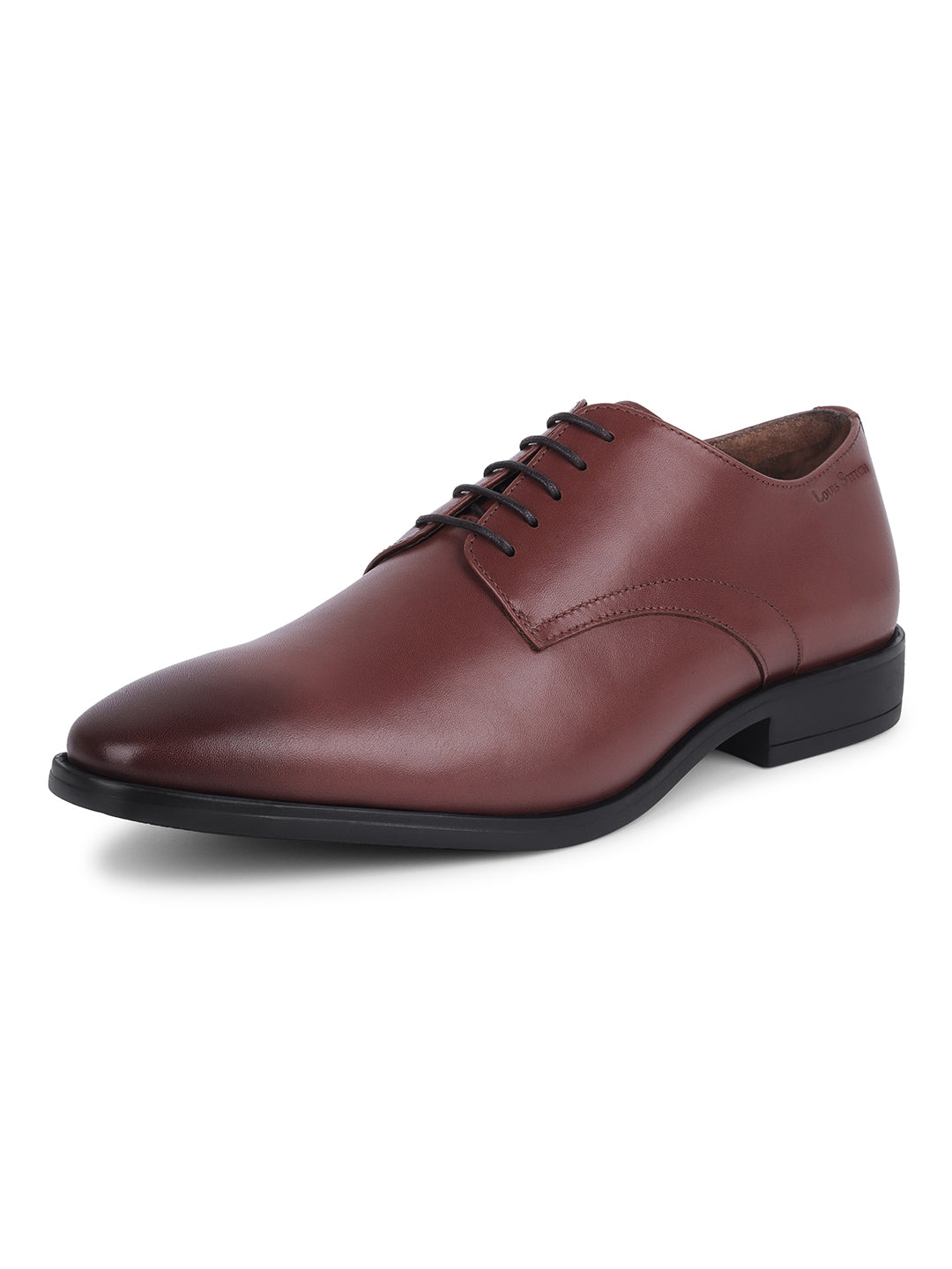 Italian Leather Derby Russet Tan Shoes for Men