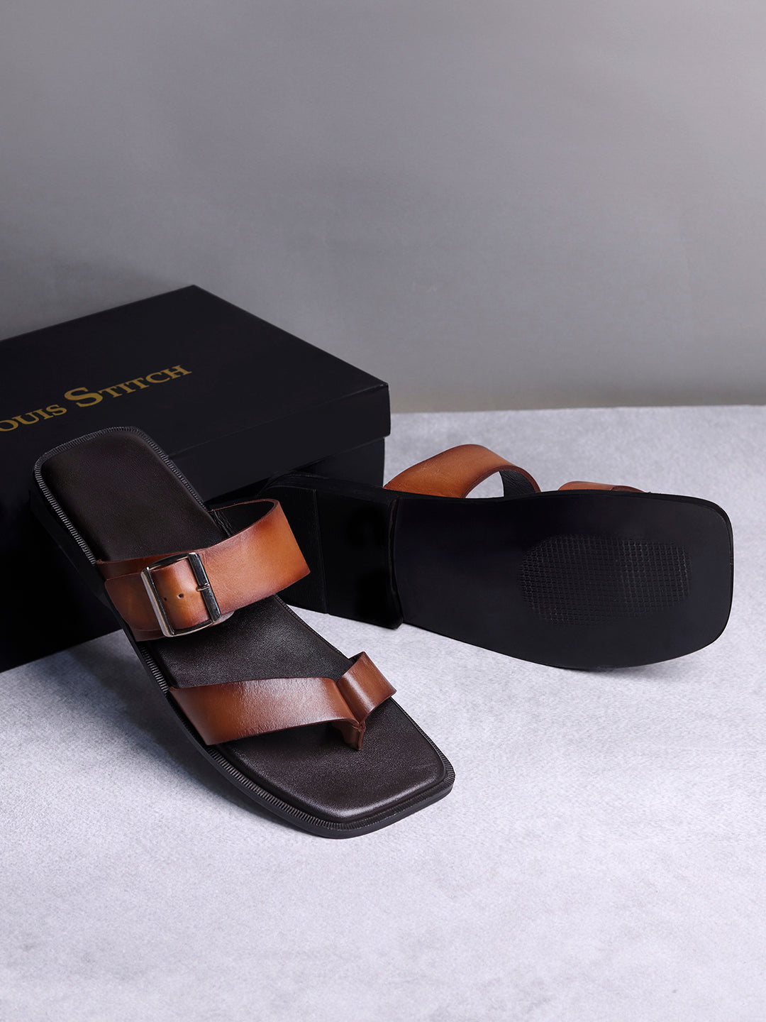 Men's Premium Italian Crust Leather Flip-Flops