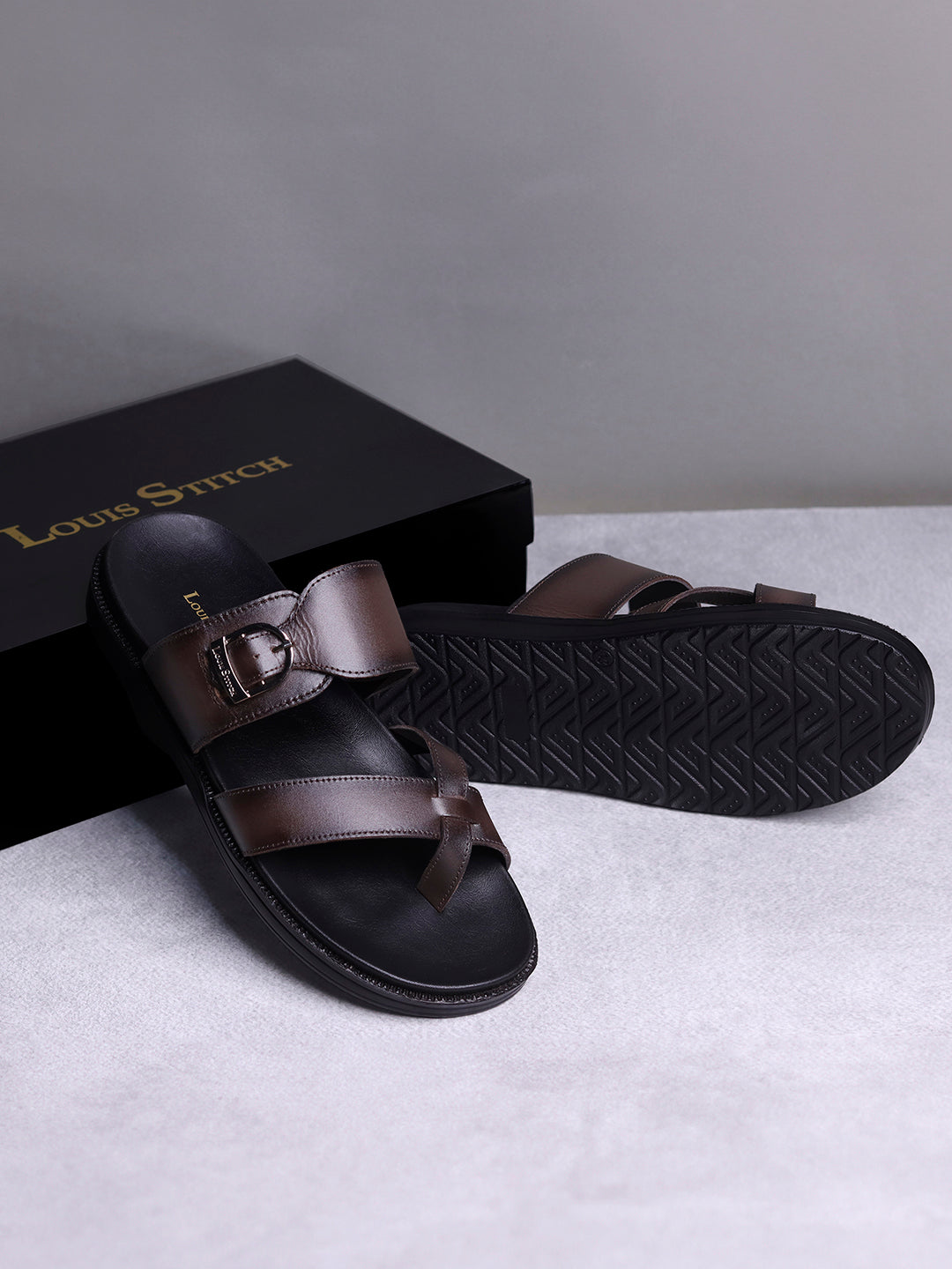 Men's Premium Italian Crust Leather Flip-Flops