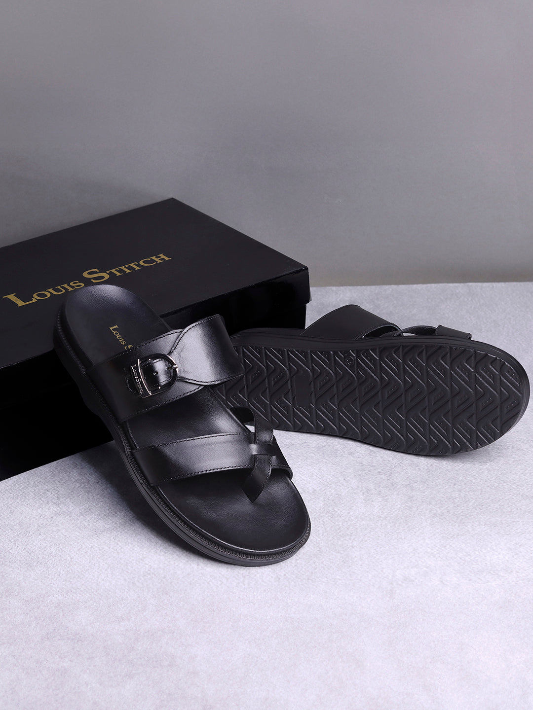 Men's Premium Italian Crust Leather Flip-Flops