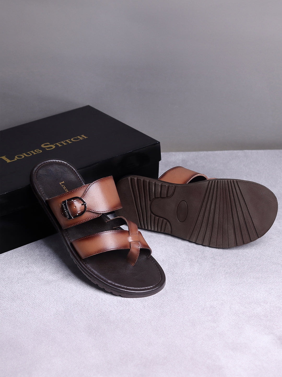 Men's Premium Italian Crust Leather Flip-Flops